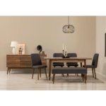 Pimlico Dining Table with 2 Oregon Chairs (Smoke)